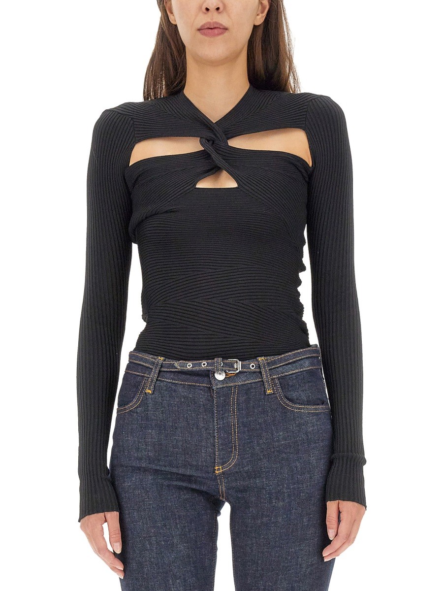 Philosophy Di Lorenzo Serafini MESH WITH CUT-OUT DETAILS