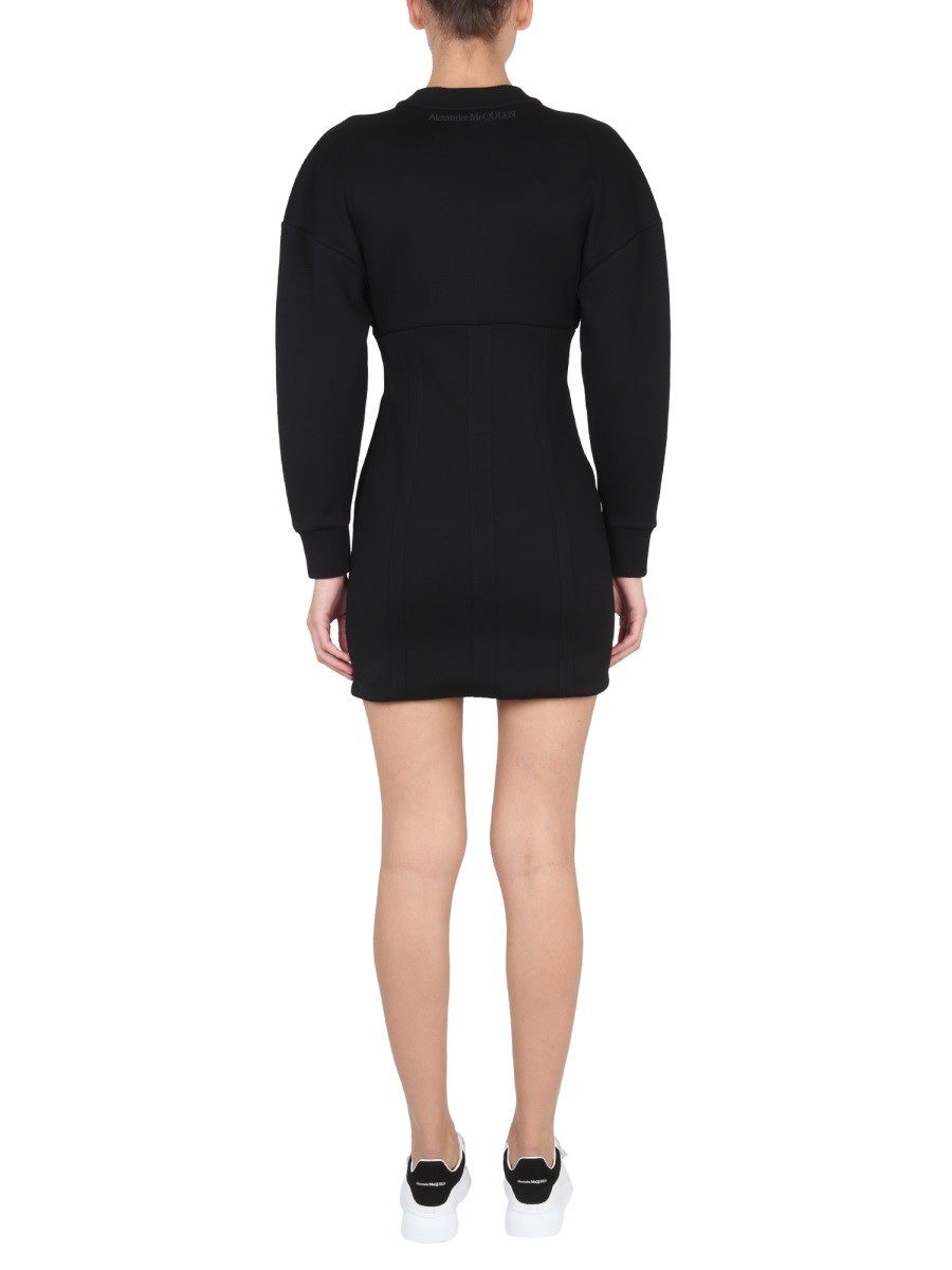 Alexander Mcqueen - MINI DRESS WITH COCOON SLEEVES - Image 3