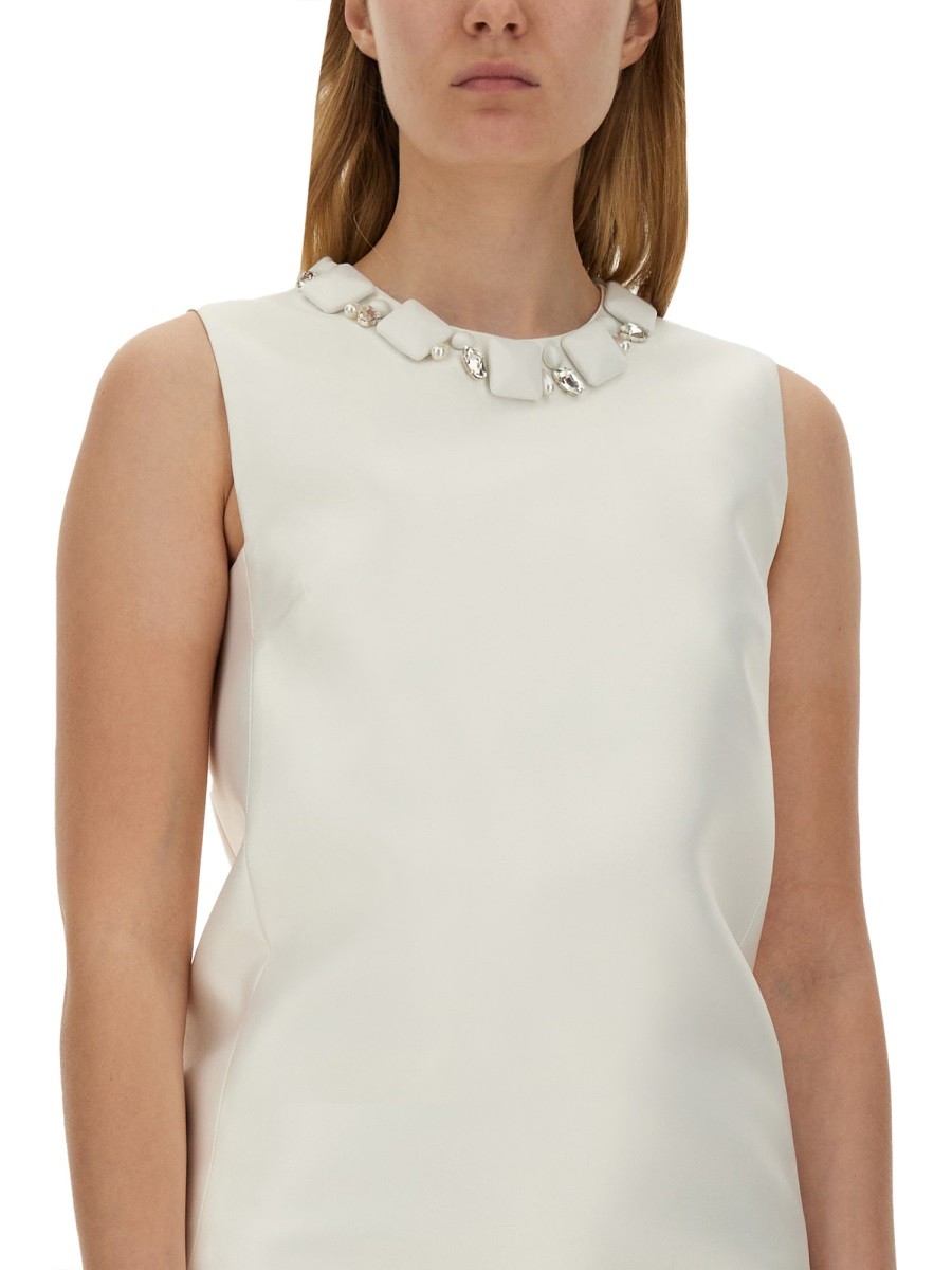 Versace - MINI DUCHESSE DRESS WITH CRYSTALS - Image 4