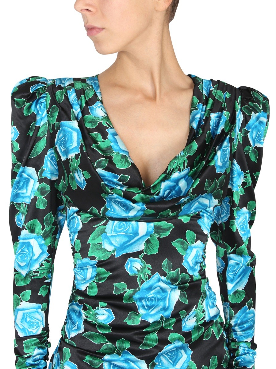 ALESSANDRA RICH - MINI SATIN DRESS - Image 4