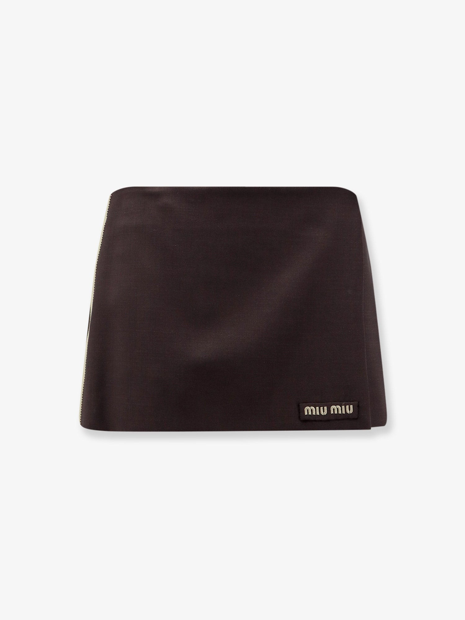 Mohair and virgin wool mini skirt