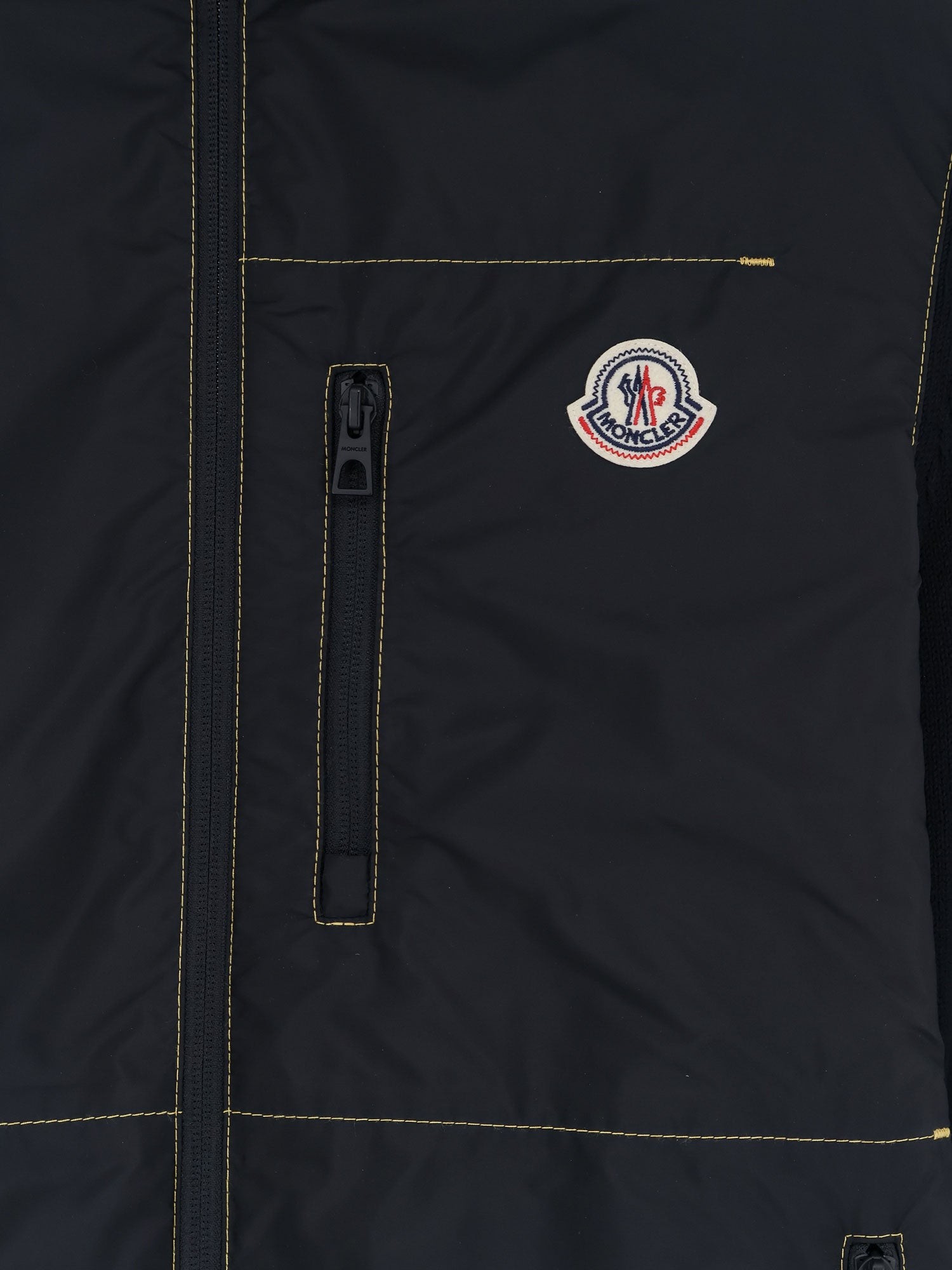Nylon jacket with cotton inserts - Image 3
