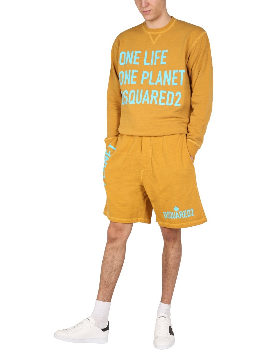 Dsquared - "ONE LIFE ONE PLANET" BERMUDA SHORTS - Image 2