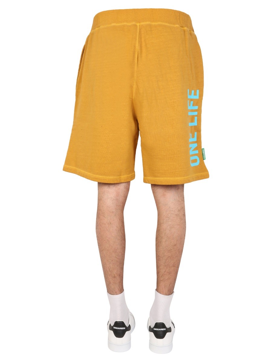 Dsquared - "ONE LIFE ONE PLANET" BERMUDA SHORTS - Image 4
