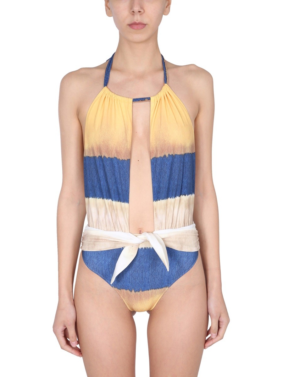 alberta ferretti - ONE PIECE SWIMSUIT WITH TIE DYE PRINT - Image 3