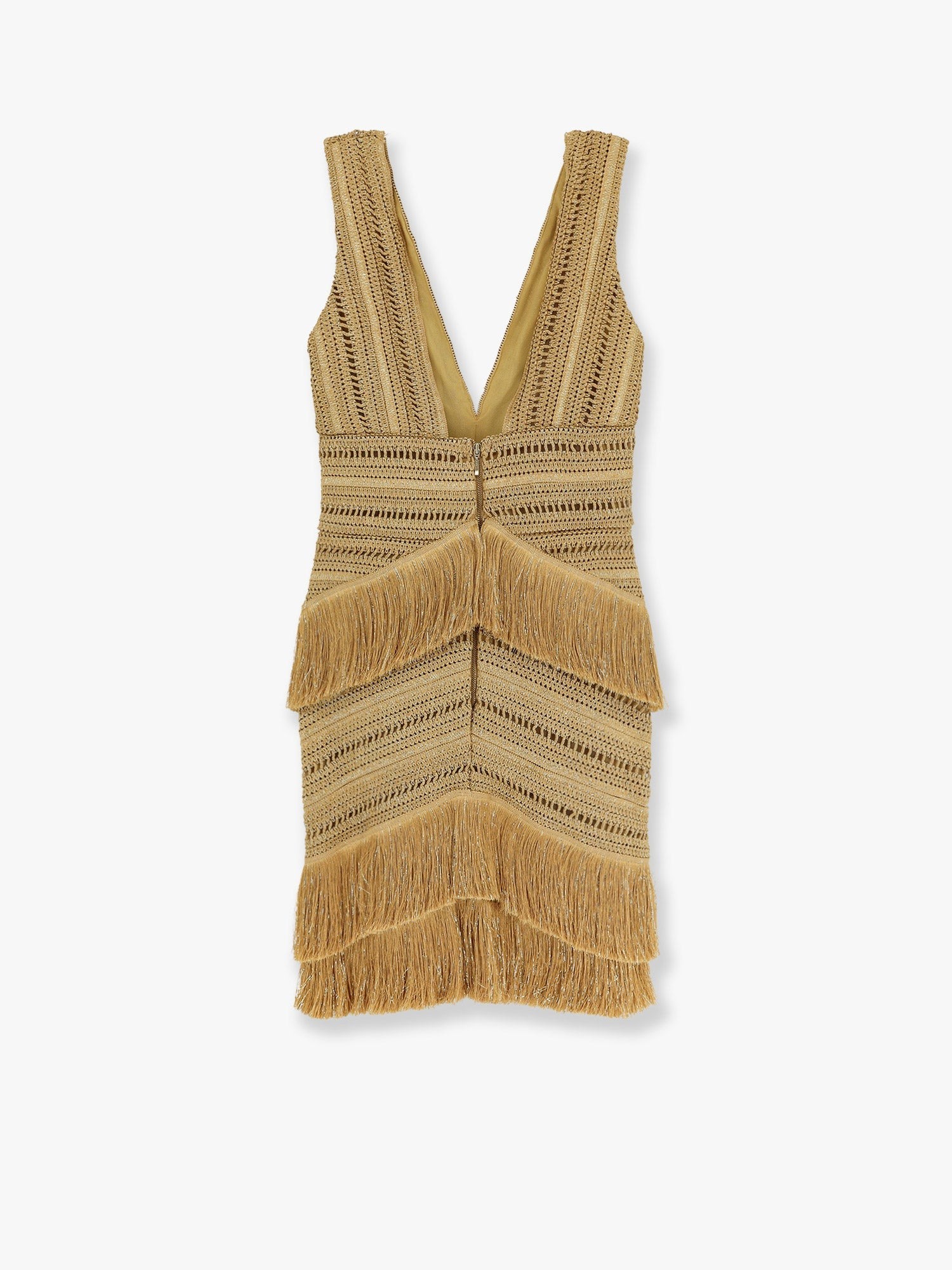 Pampas mini dress with embroidery and fringes - Image 5