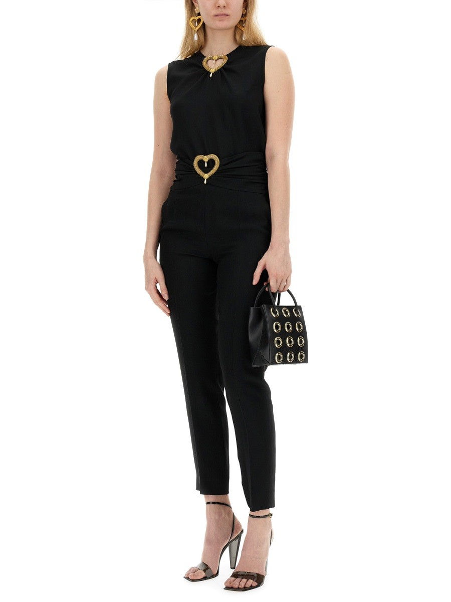 Moschino - PANTS WITH HEART APPLICATION - Image 2