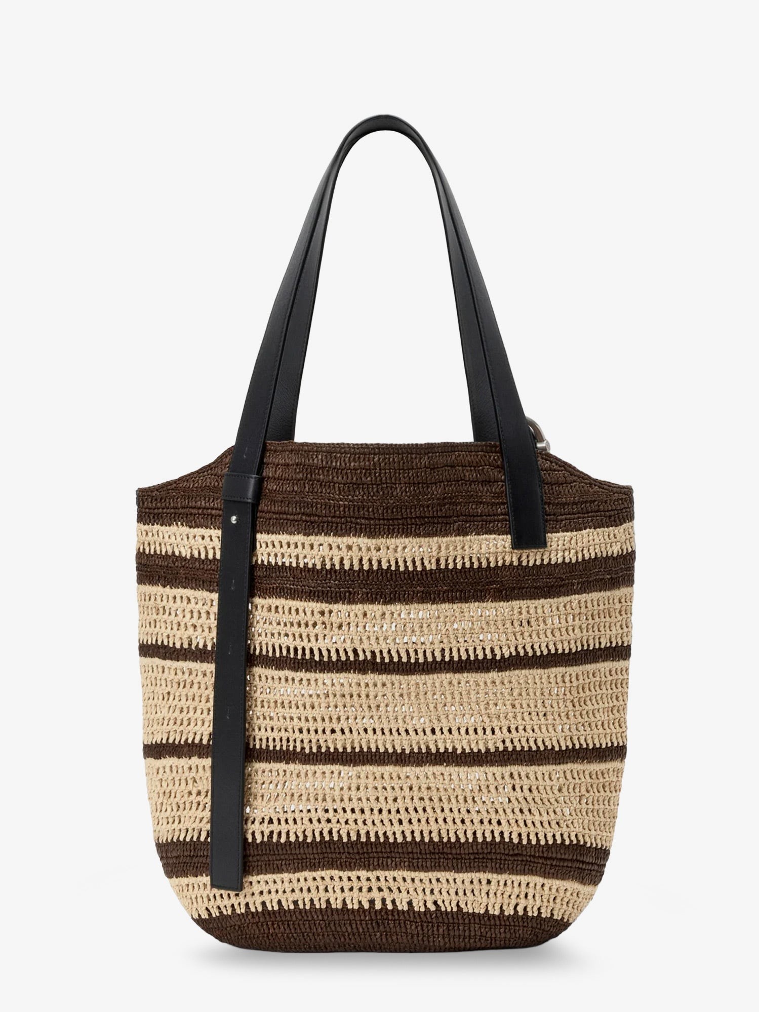 Paula's Ibiza Two-Tone Raffia Loop Shopping Bag - Image 2
