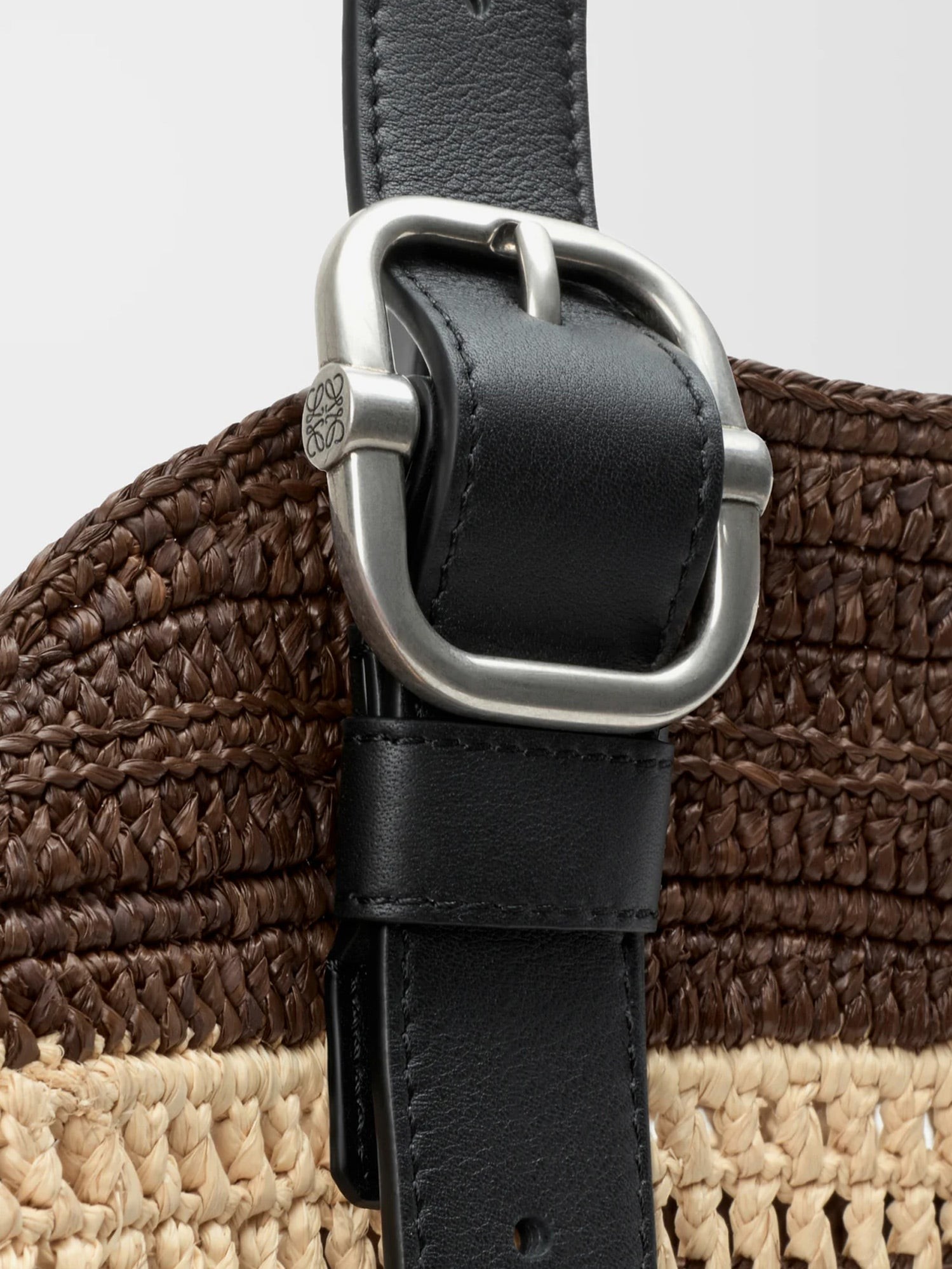 Paula's Ibiza Two-Tone Raffia Loop Shopping Bag - Image 4