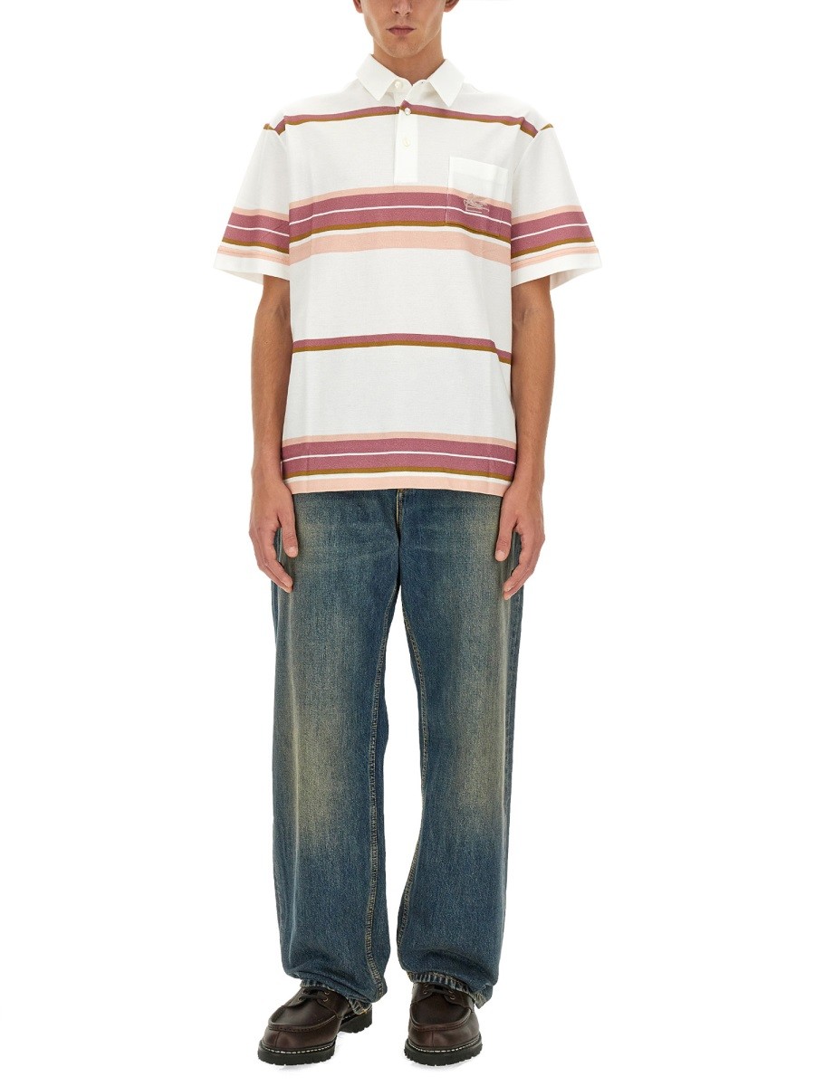 Etro - POLO SHIRT WITH PEGASUS EMBROIDERY - Image 2