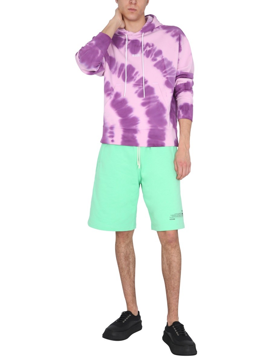 msgm - PRINTED SWEATSHIRT WITH MICRO LOGO - Image 2