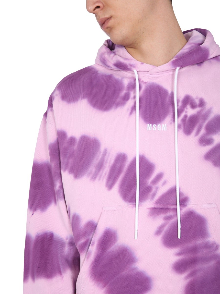 msgm - PRINTED SWEATSHIRT WITH MICRO LOGO - Image 4