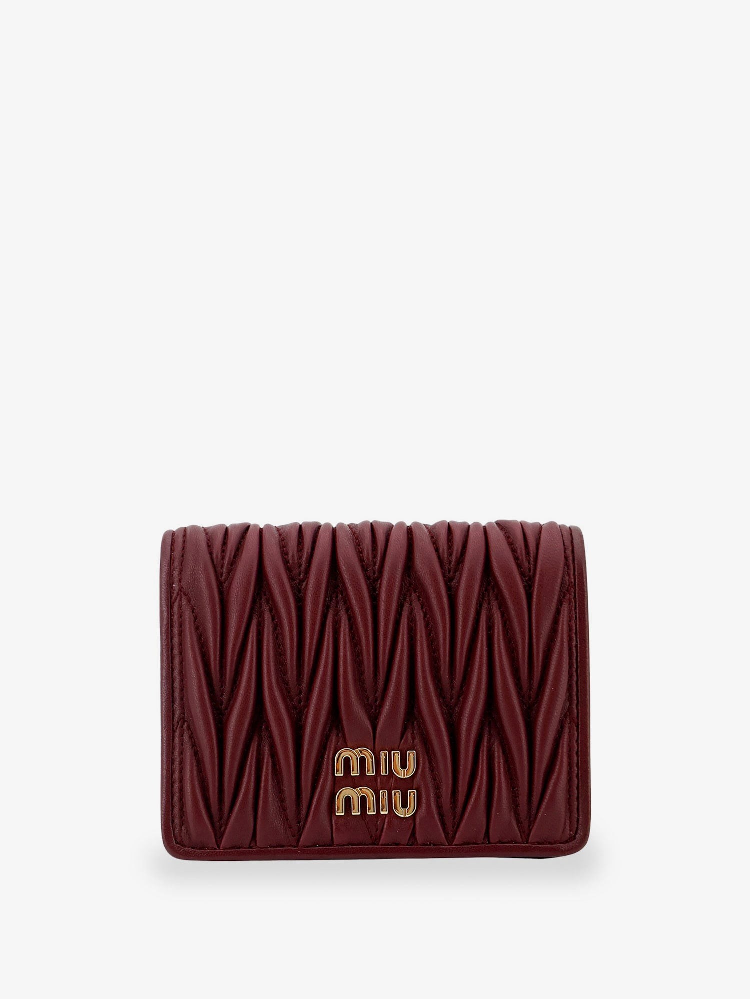 Quilted leather wallet