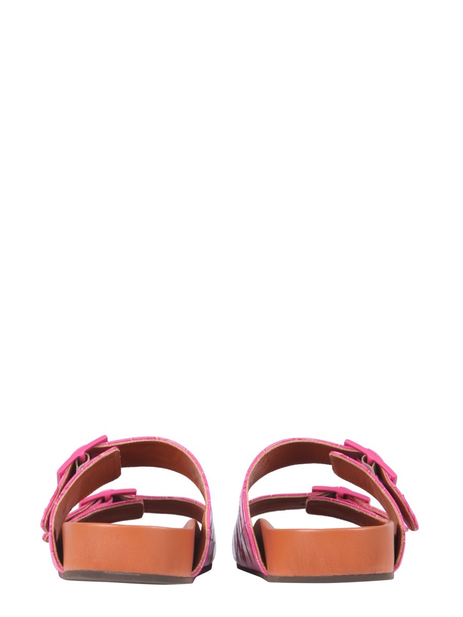 L'AUTRE CHOSE SANDALS WITH COCONUT PRINT LEATHER - Image 3