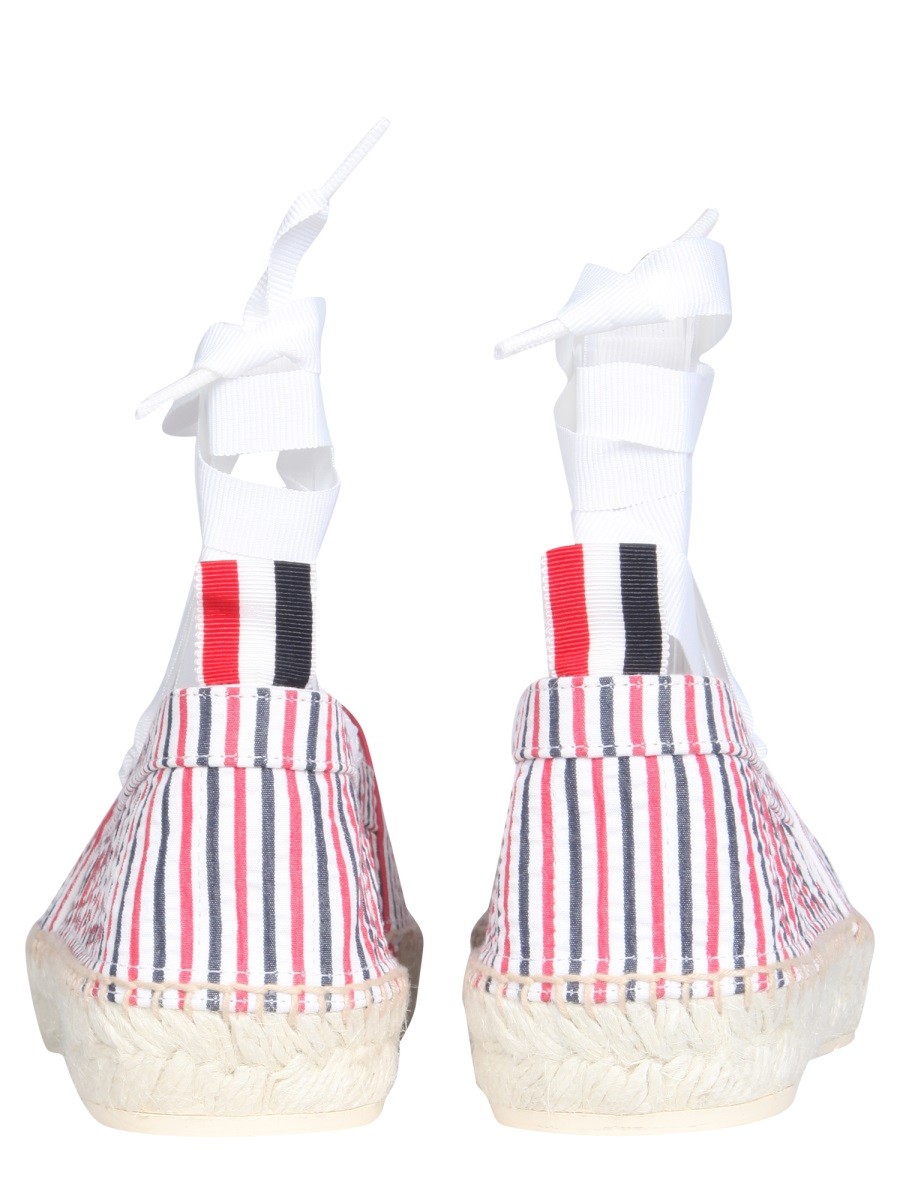 THOM BROWNE SEERSUCKER COTTON ESPADRILLES - Image 3