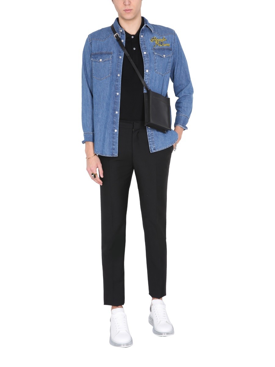 Alexander Mcqueen - SHIRT WITH EMBROIDERED LOGO - Image 2