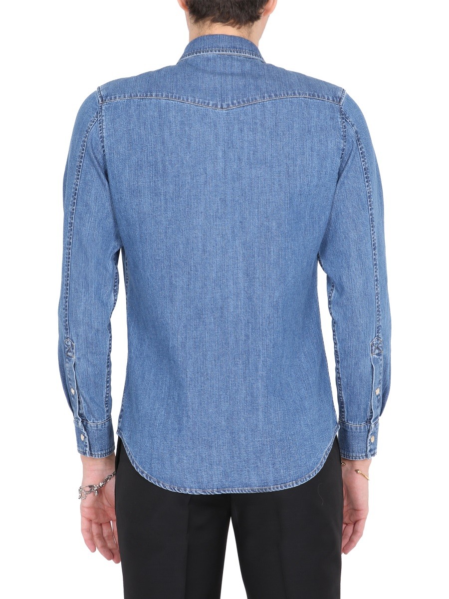 Alexander Mcqueen - SHIRT WITH EMBROIDERED LOGO - Image 4