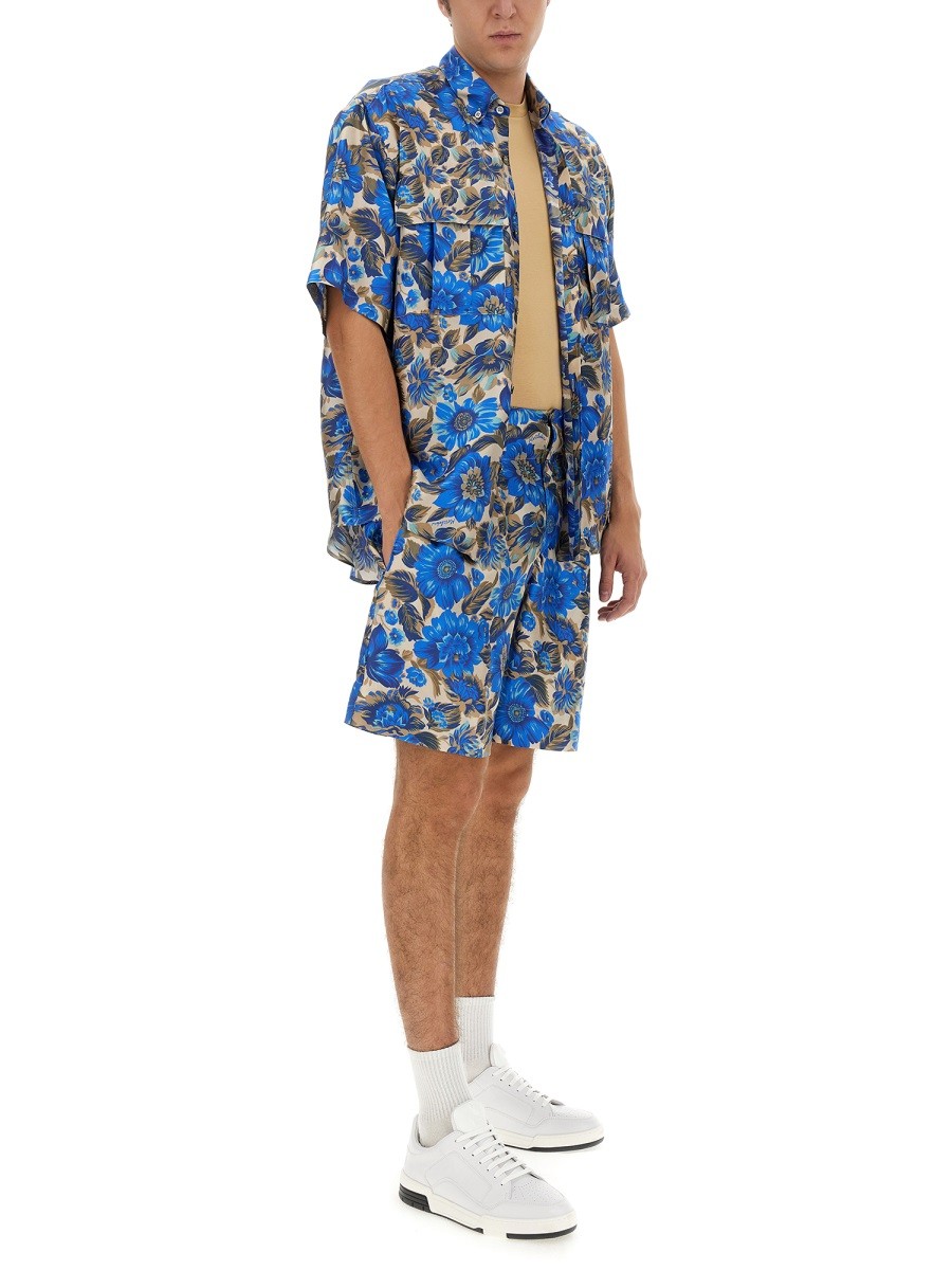 Moschino - SHORT ALL OVER BLUE FLOWER - Image 2