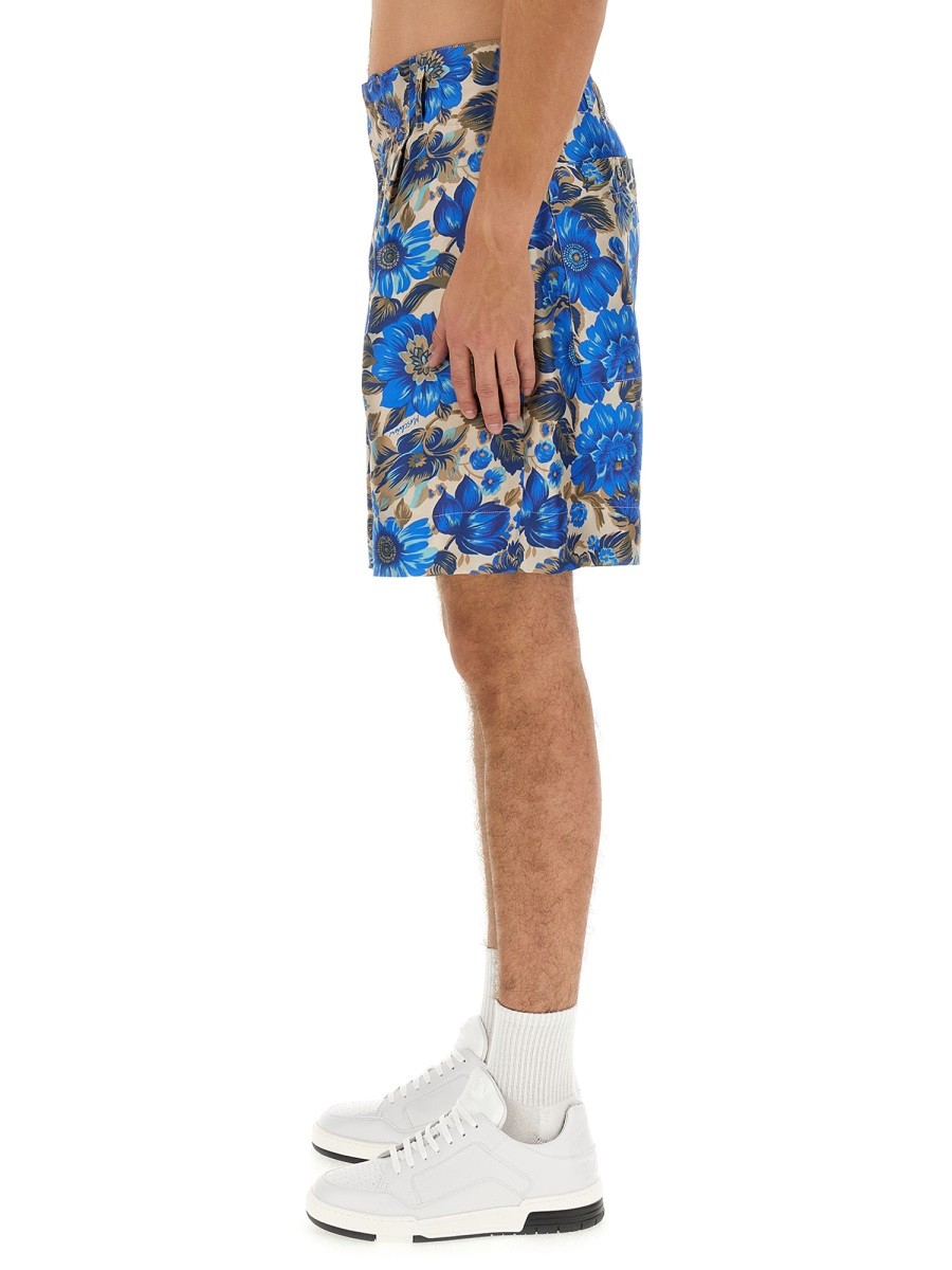 Moschino - SHORT ALL OVER BLUE FLOWER - Image 3