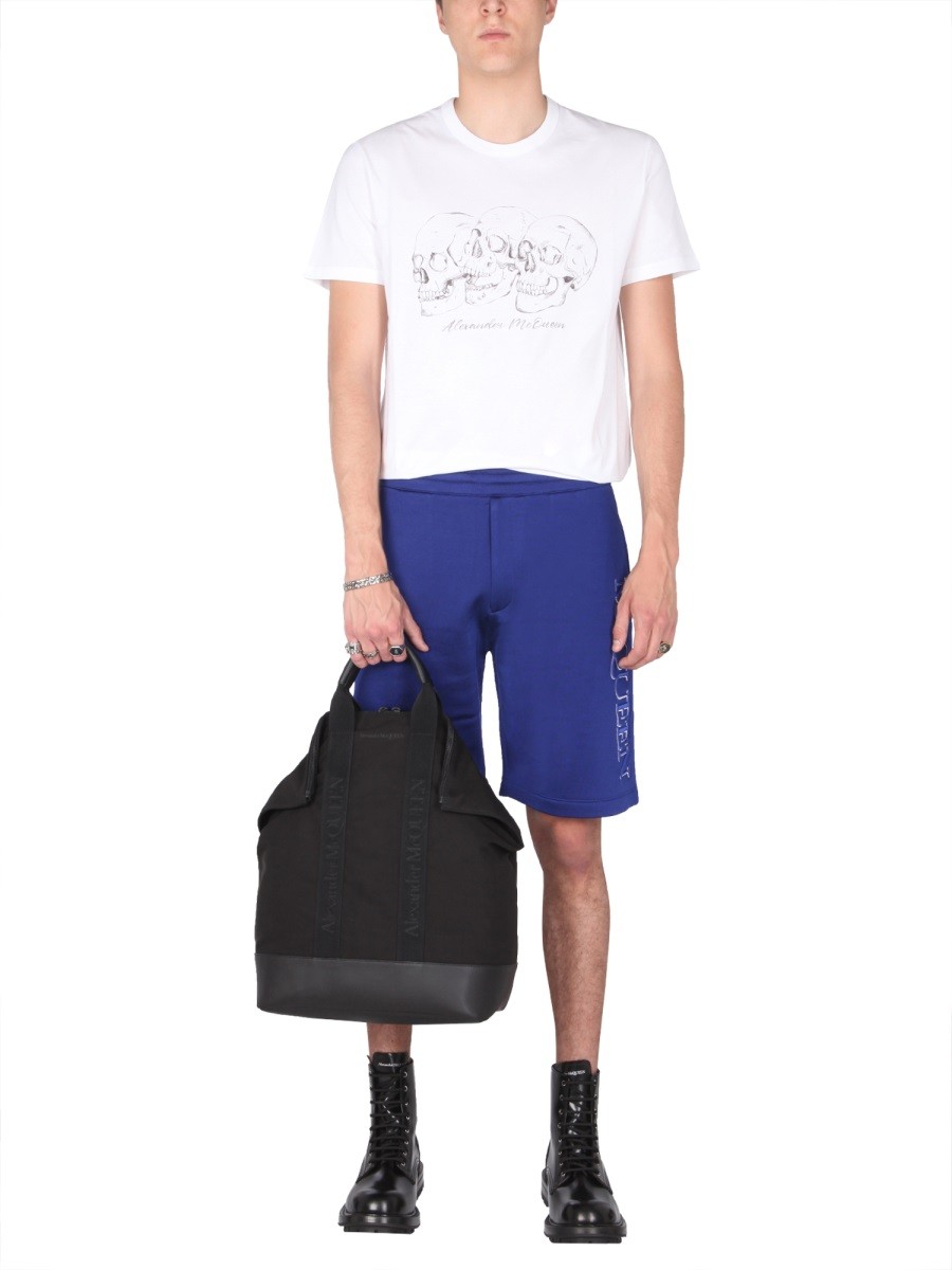 Alexander Mcqueen SHORTS WITH EMBROIDERED LOGO - Image 2