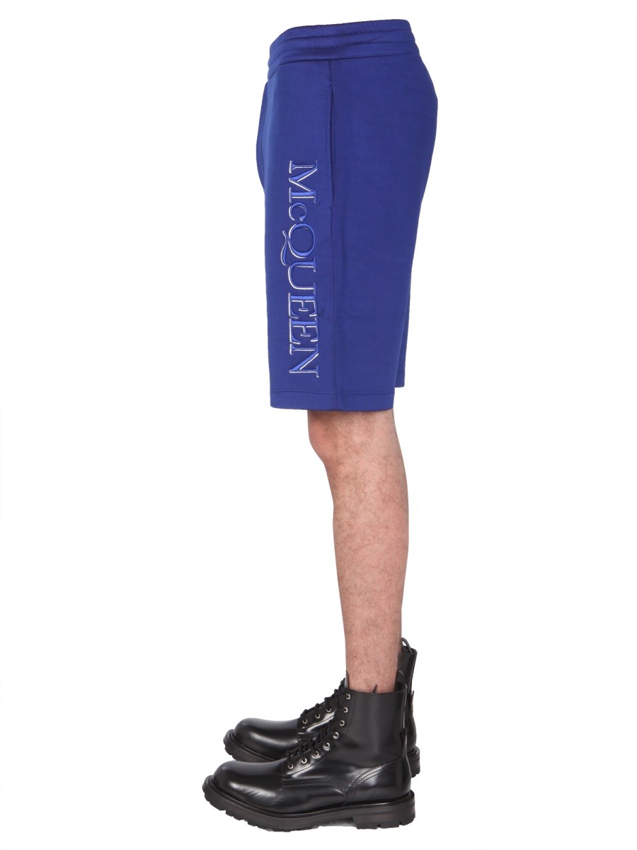 Alexander Mcqueen SHORTS WITH EMBROIDERED LOGO - Image 3