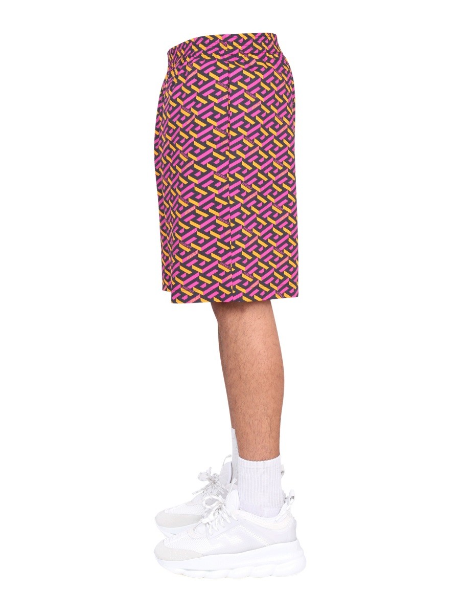 Versace - SHORTS WITH LA GRECA PRINT - Image 3