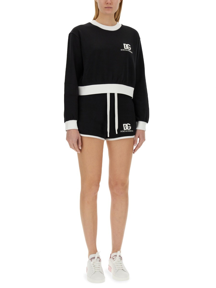Dolce & Gabbana - SHORTS WITH LOGO EMBROIDERY - Image 2