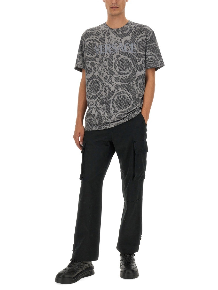 Versace - SILHOUETTE BAROQUE LOGO T-SHIRT - Image 2