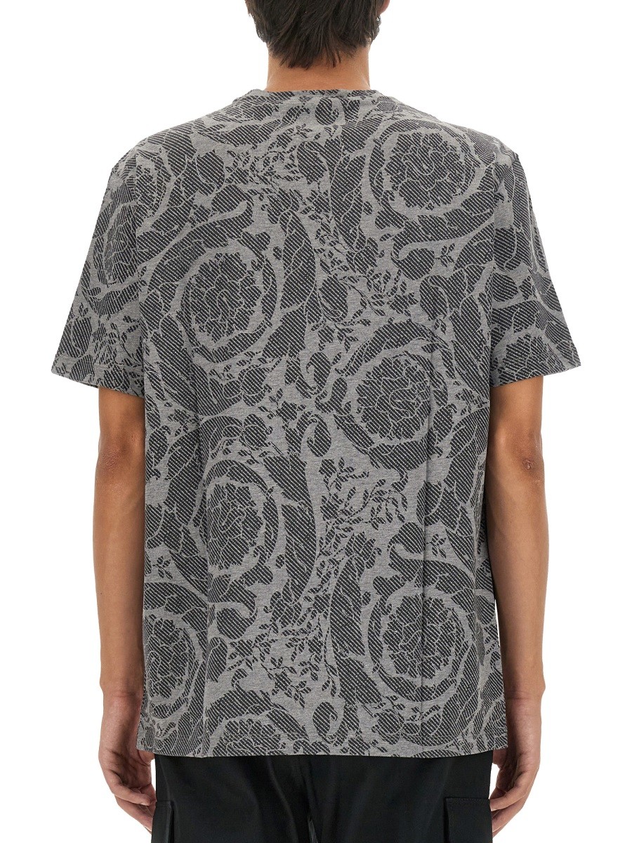 Versace - SILHOUETTE BAROQUE LOGO T-SHIRT - Image 4