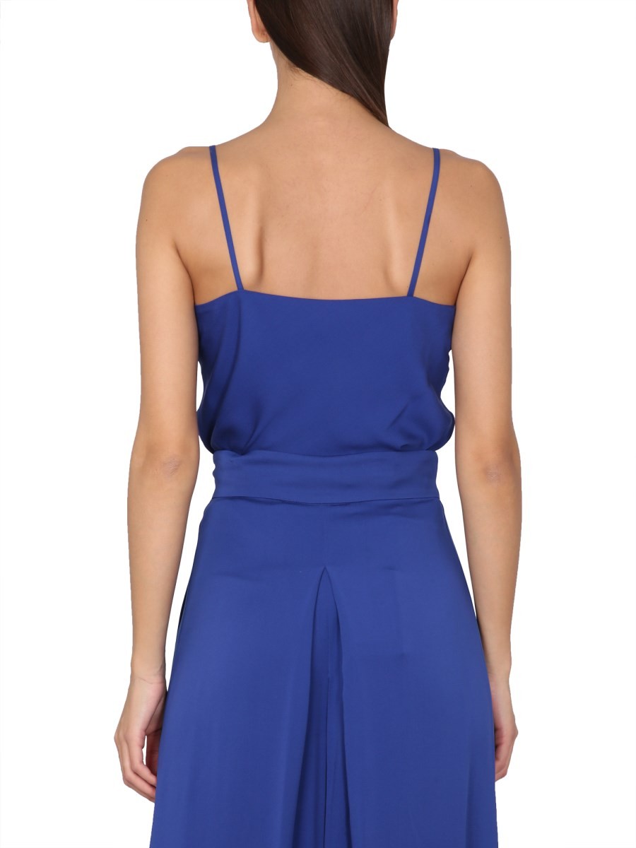 Max Mara - SILK CHARMEUSE TUXEDO TOP - Image 3