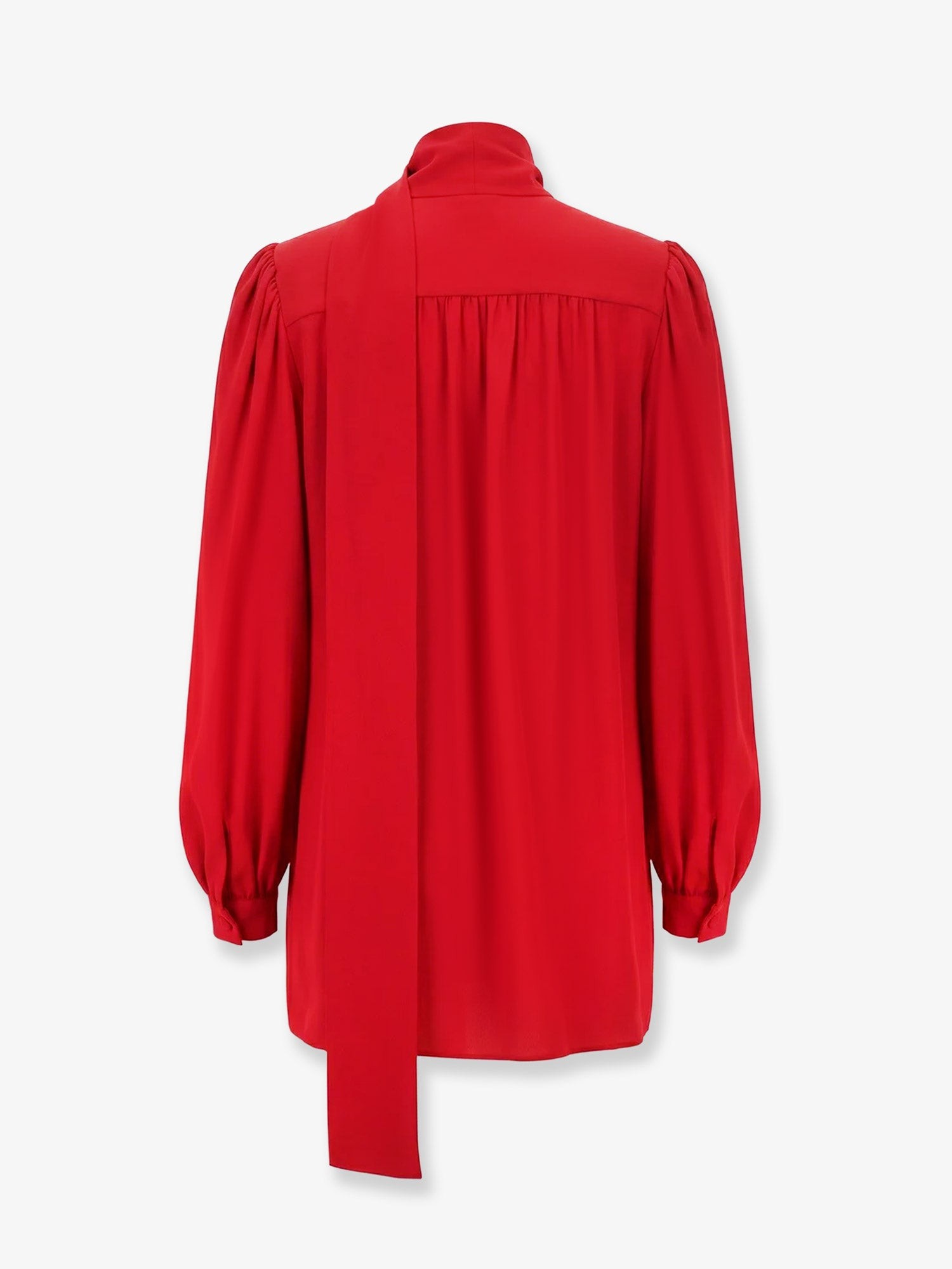 Silk shirt with bow - Image 2