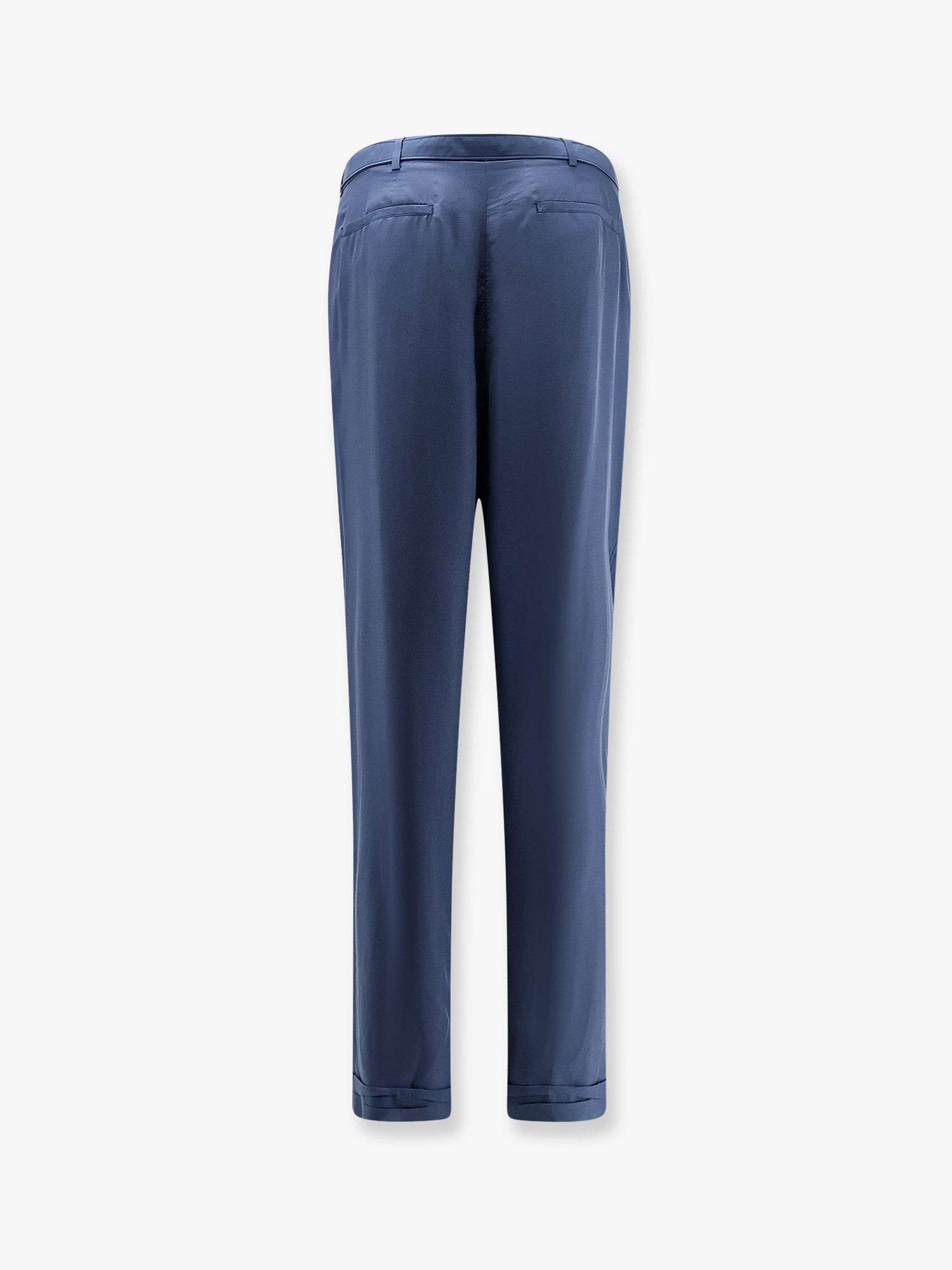 Silk trousers with belt - Image 4