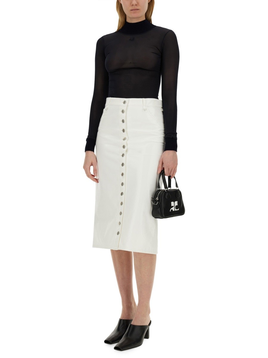 COURREGES - SKIRT WITH BUTTONS - Image 2