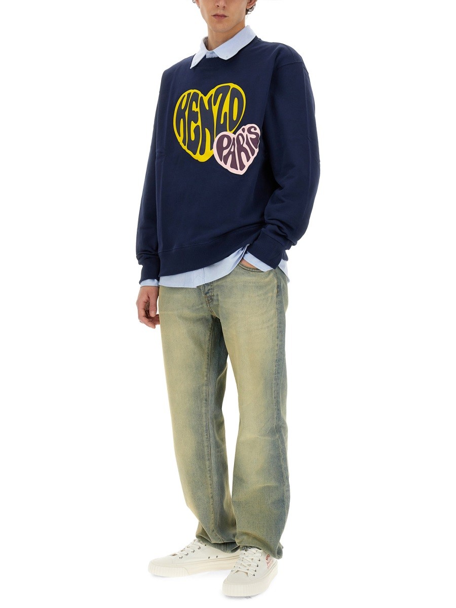 Kenzo - SLIM BARA JEANS 'KENZO DRAWN VARSITY' - Image 2