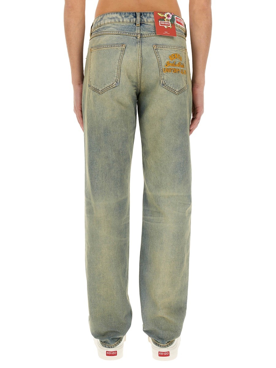 Kenzo - SLIM BARA JEANS 'KENZO DRAWN VARSITY' - Image 3