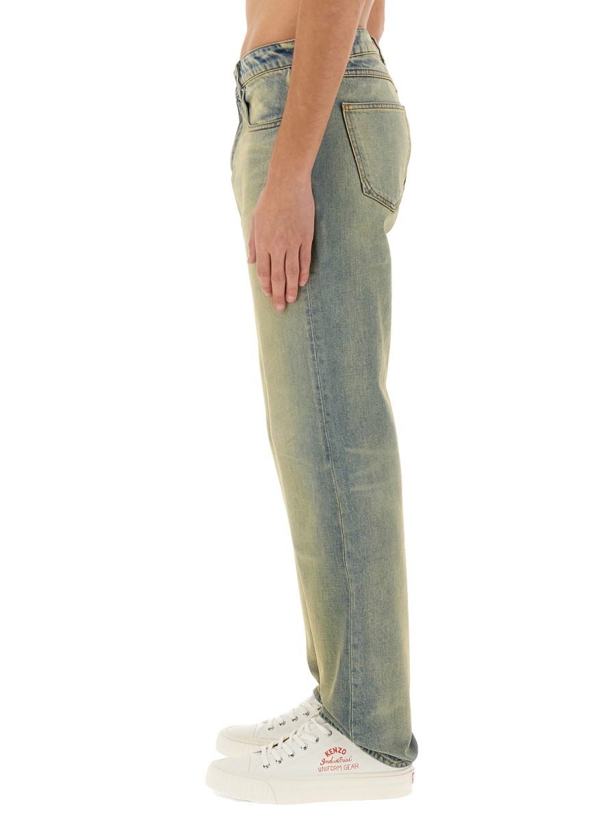 Kenzo - SLIM BARA JEANS 'KENZO DRAWN VARSITY' - Image 4