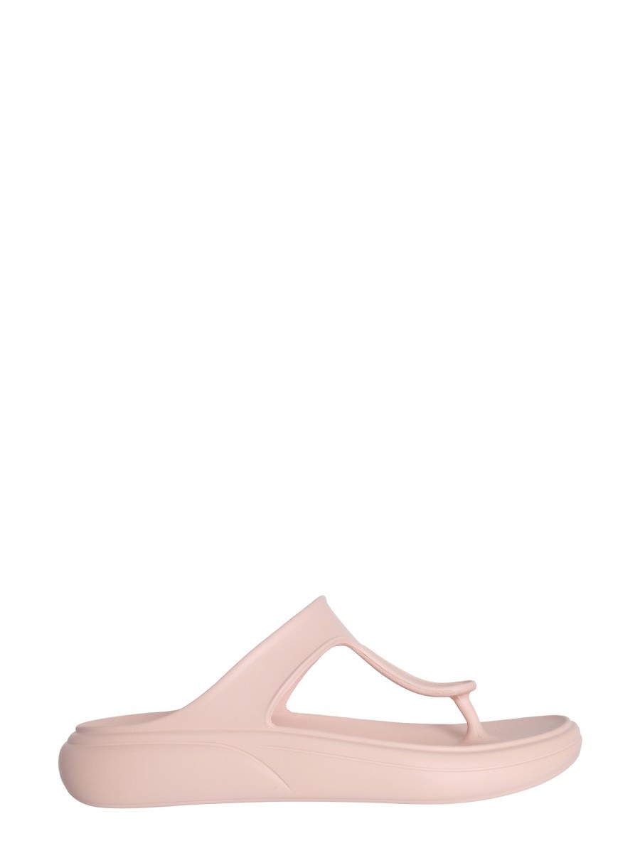 Stuart Weitzman STUFLEX T-STRAP SLIDE SANDALS