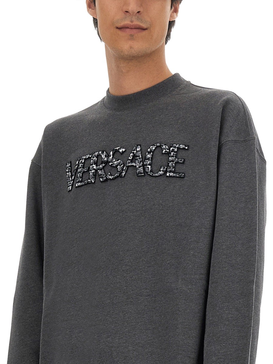 Versace - SWEATSHIRT WITH CROCODILE LOGO - Image 4