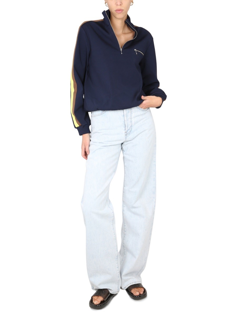 Tory Burch - SWEATSHIRT WITH FRONT ZIPPER - Image 2