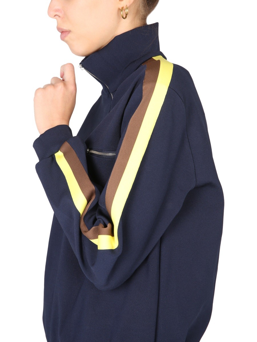 Tory Burch - SWEATSHIRT WITH FRONT ZIPPER - Image 4
