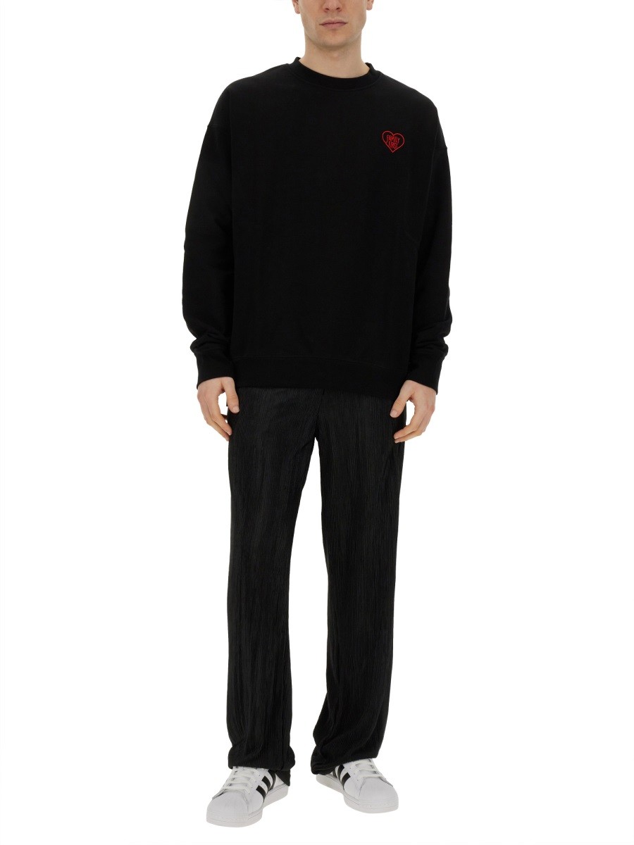 FAMILY FIRST - SWEATSHIRT WITH HEART EMBROIDERY - Image 2