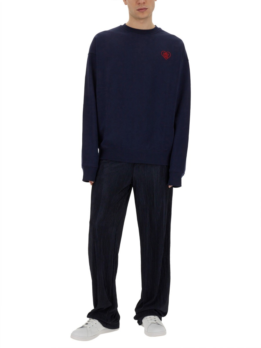 FAMILY FIRST - SWEATSHIRT WITH HEART EMBROIDERY - Image 2