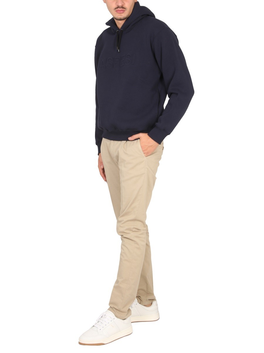 ASPESI - SWEATSHIRT WITH LOGO AND HOOD - Image 2
