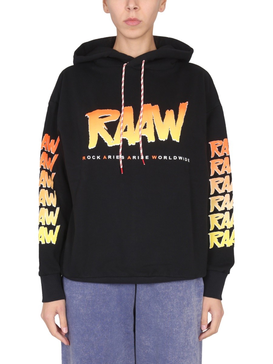 ARIES SWEATSHIRT WITH LOGO PRINT
