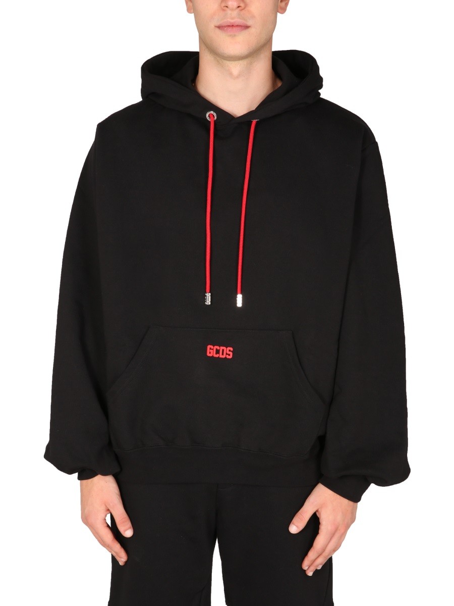 gcds SWEATSHIRT WITH RUBBER LOGO