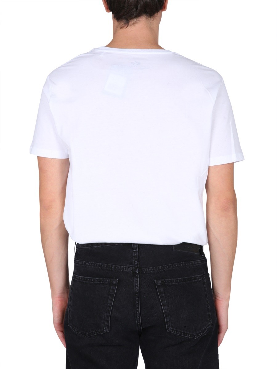 ALPHA INDUSTRIES T-SHIRT WITH EMBROIDERED LOGO - Image 3