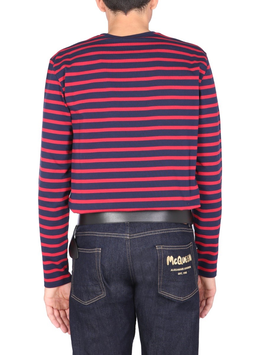Alexander Mcqueen T-SHIRT WITH FLOCKED LOGO - Image 3
