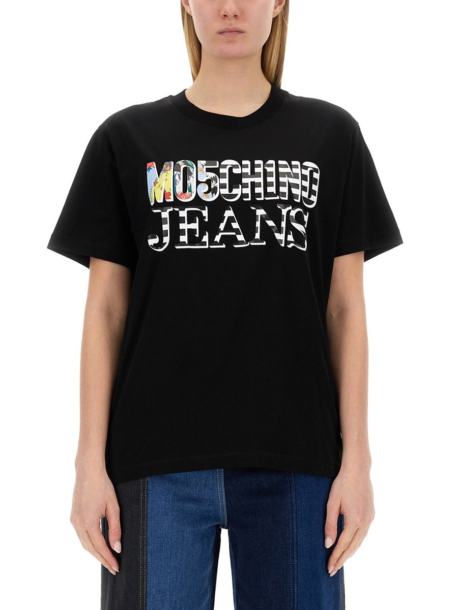 MOSCHINO JEANS T-SHIRT WITH LOGO
