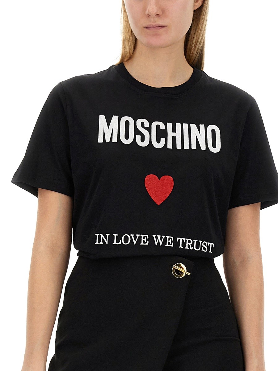 Moschino - T-SHIRT WITH LOGO - Image 4