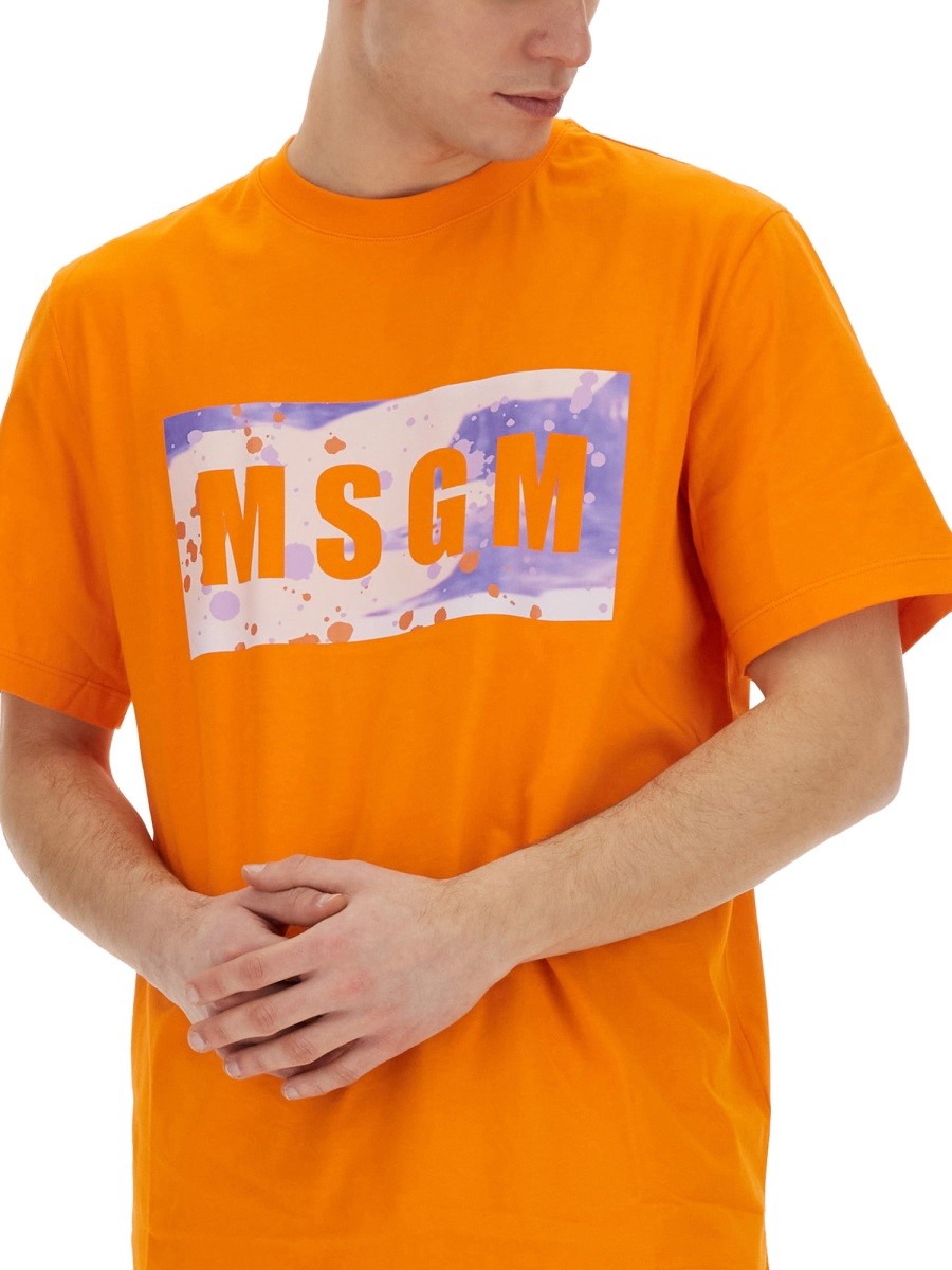 msgm - T-SHIRT WITH LOGO - Image 4